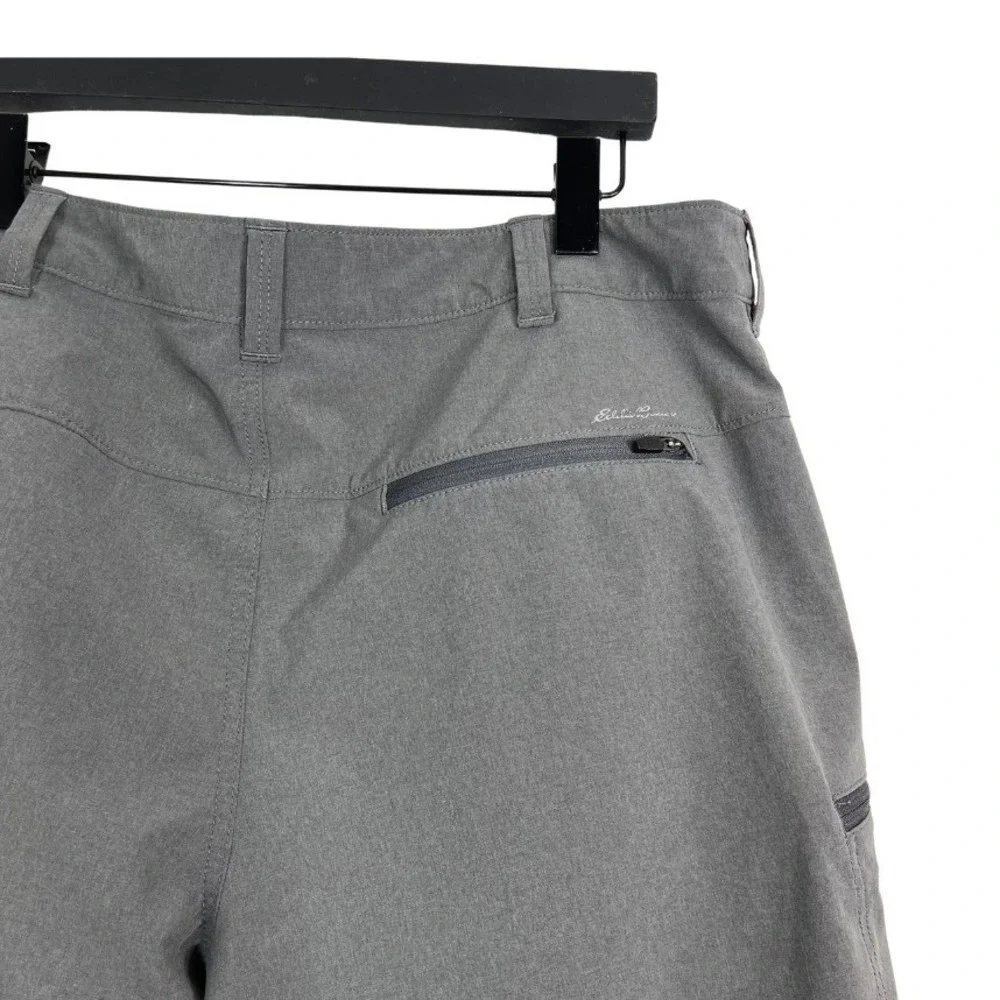 Eddie Bauer Flexion Amphib Men's Gray Hybrid Outdoor Hiking Shorts Sz 36 Stretch